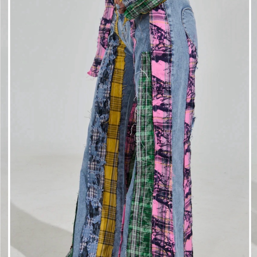 AKIRA Multicolor Patchwork Women Jeans